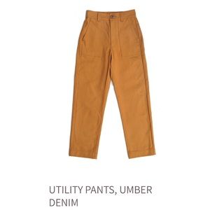 Beaton Linen utility pants in Umber, size 8